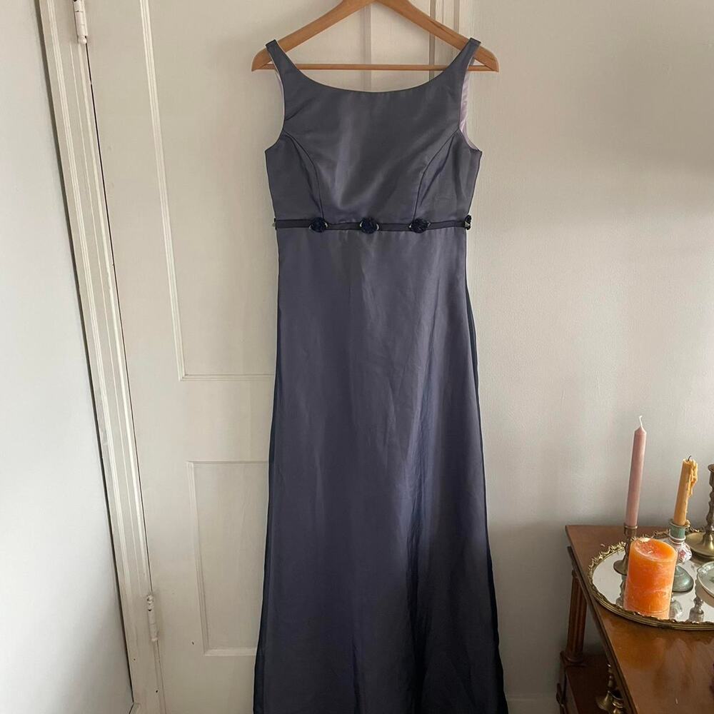 Vintage organza boatneck formal dress